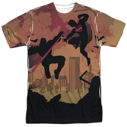 Batman v Superman Silhouette Fight - Men's All-Over Print T-Shirt Men's All-Over Print T-Shirt Batman   