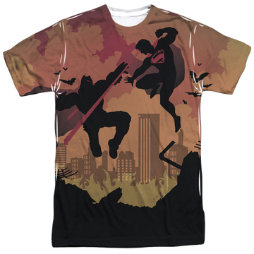 Batman v Superman Silhouette Fight men's all-over print t-shirt