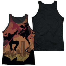 Batman v Superman Silhouette Fight - Men's Black Back Tank Top Men's Black Back Tank Batman   