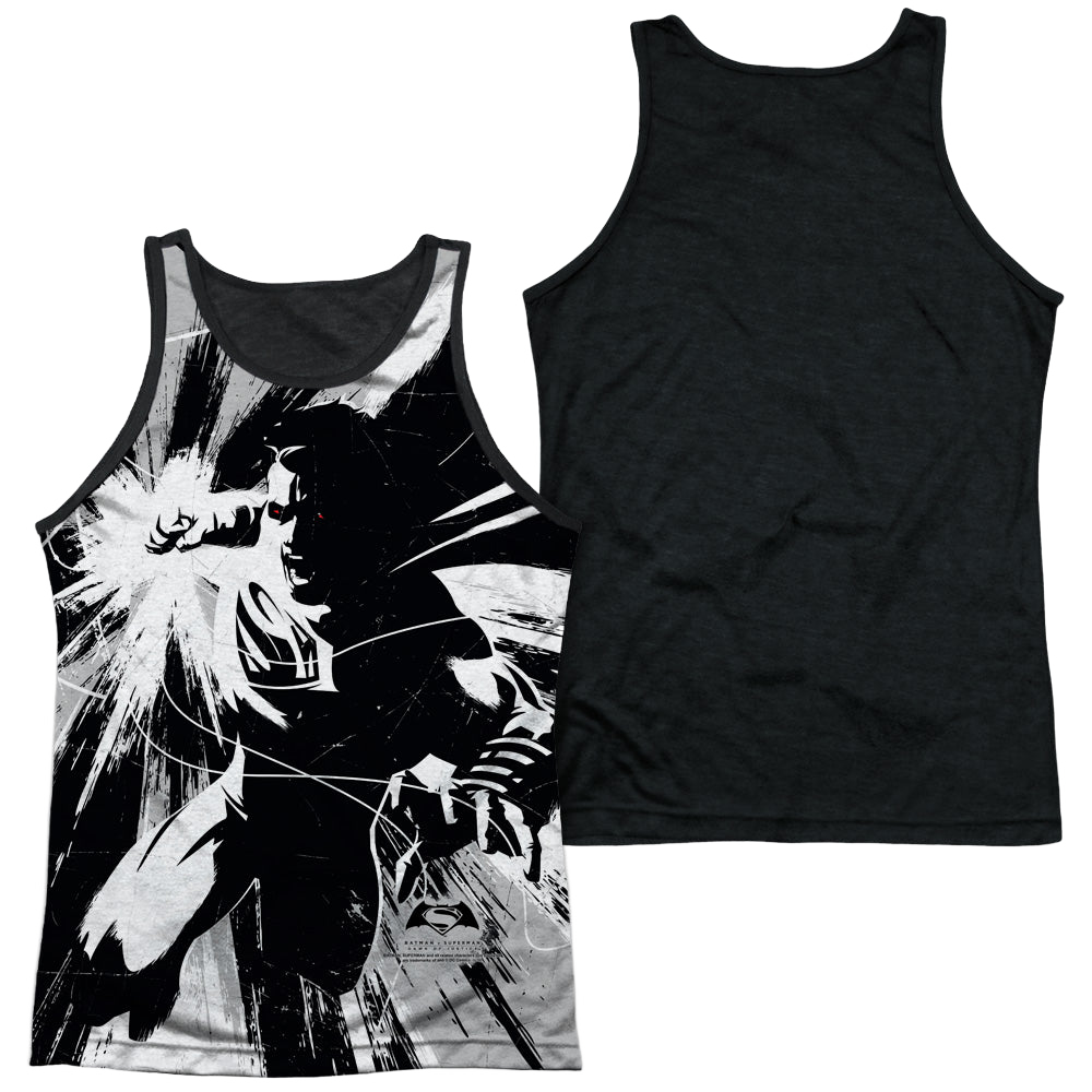 Batman v Superman Graphic Contrast - Men's Black Back Tank Top Men's Black Back Tank Batman   