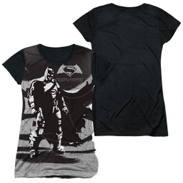 Batman v Superman Batman Contrast - Juniors Black Back T-Shirt Juniors Black Back T-Shirt Batman   