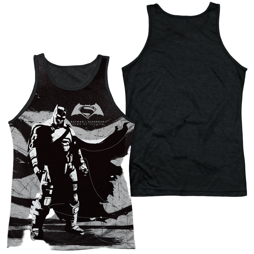 Batman v Superman Batman Contrast - Men's Black Back Tank Top Men's Black Back Tank Batman   