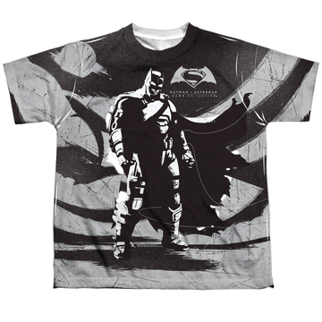 v Superman Batman Contrast youth all-over print t-shirt for ages 8 to 12