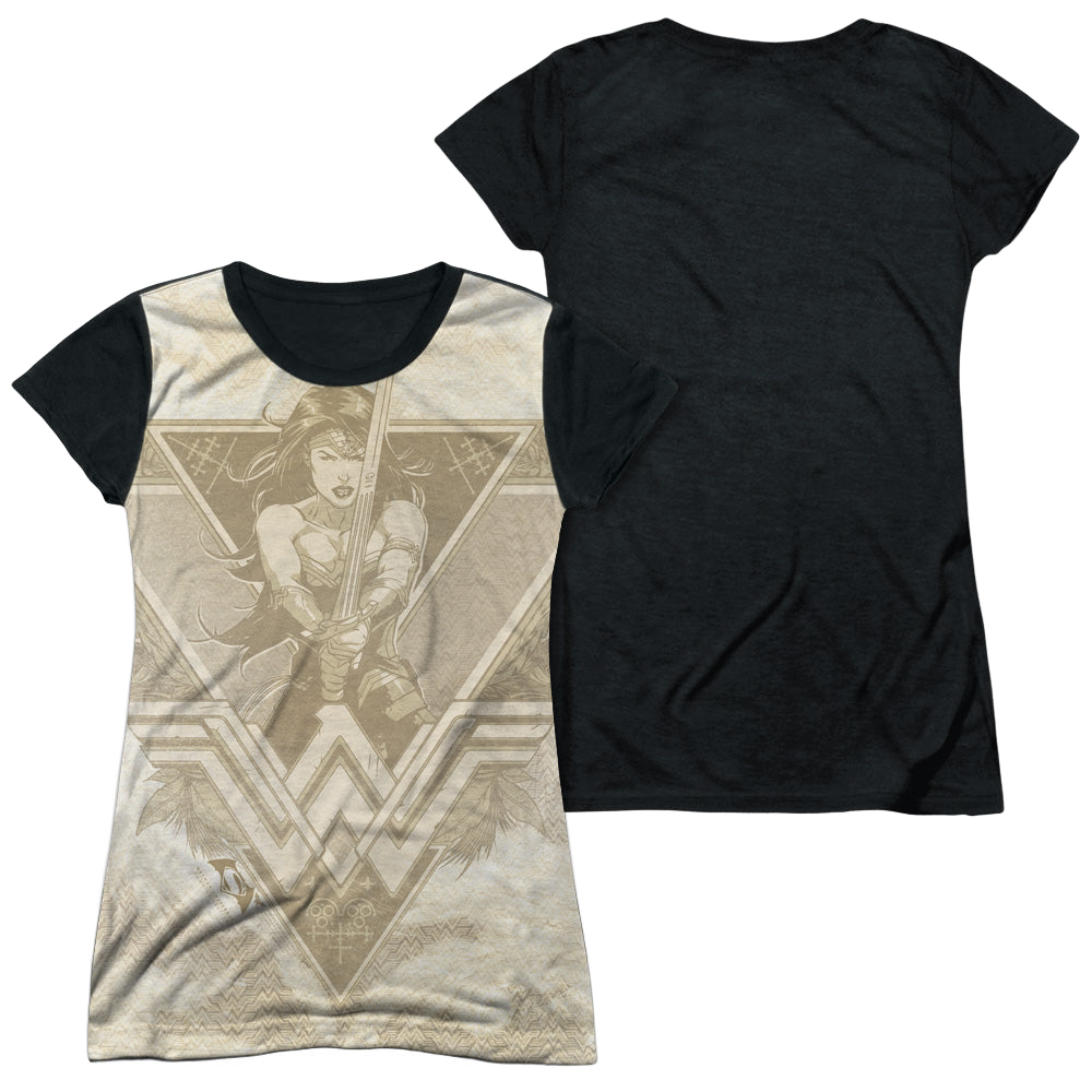 Batman v Superman Greek Goddess - Juniors Black Back T-Shirt Juniors Black Back T-Shirt Batman   