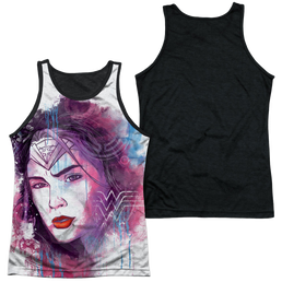 Batman v Superman Watercolor Wonder Sub - Men's Black Back Tank Top Men's Black Back Tank Batman   