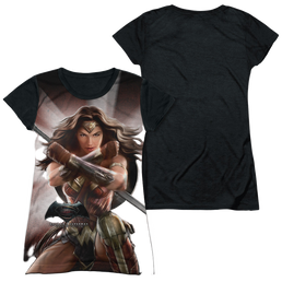 Batman v Superman Wonder Woman Light - Juniors Black Back T-Shirt Juniors Black Back T-Shirt Batman   