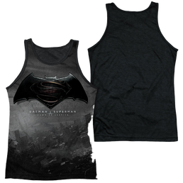 Batman v Superman Logo City - Men's Black Back Tank Top Men's Black Back Tank Batman   