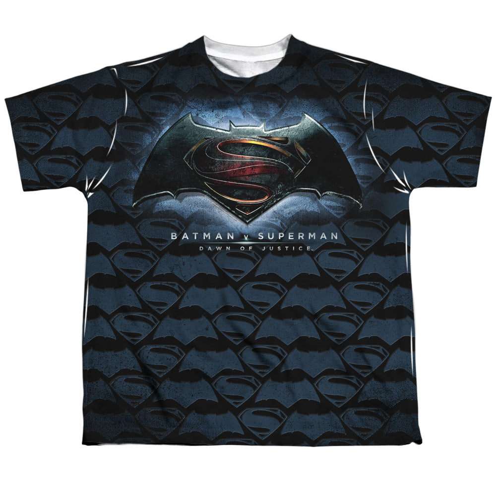 Batman v Superman Logo Pattern - Youth All-Over Print T-Shirt Youth All-Over Print T-Shirt (Ages 8-12) Batman   