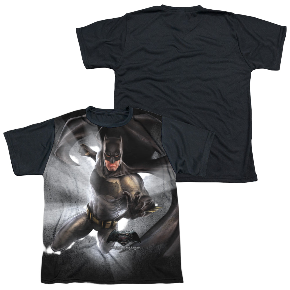 Batman v Superman Batman Light - Youth Black Back T-Shirt Youth Black Back T-Shirt (Ages 8-12) Batman   