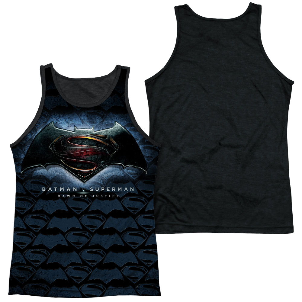Batman v Superman Logo Pattern - Men's Black Back Tank Top Men's Black Back Tank Batman   