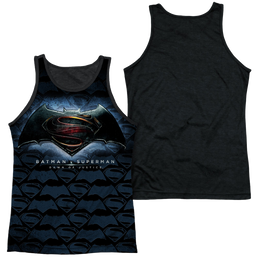 Batman v Superman Logo Pattern - Men's Black Back Tank Top Men's Black Back Tank Batman   