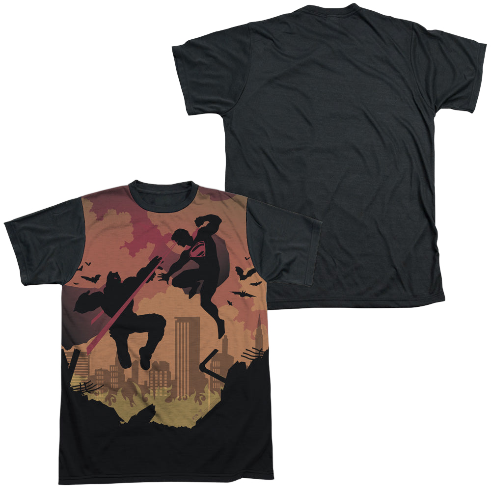 Batman v Superman Silhouette Fight - Men's Black Back T-Shirt Men's Black Back T-Shirt Batman   