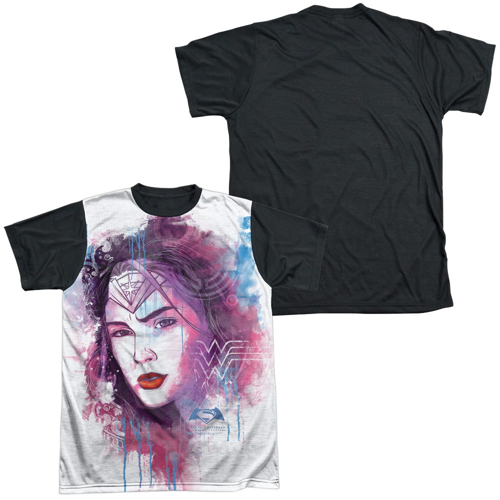 Batman v Superman Watercolor Wonder Sub - Men's Black Back T-Shirt Men's Black Back T-Shirt Batman   