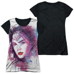 Batman v Superman Watercolor Wonder Sub - Juniors Black Back T-Shirt Juniors Black Back T-Shirt Batman   