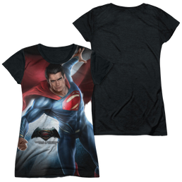 Batman v Superman Superman Light - Juniors Black Back T-Shirt Juniors Black Back T-Shirt Batman   