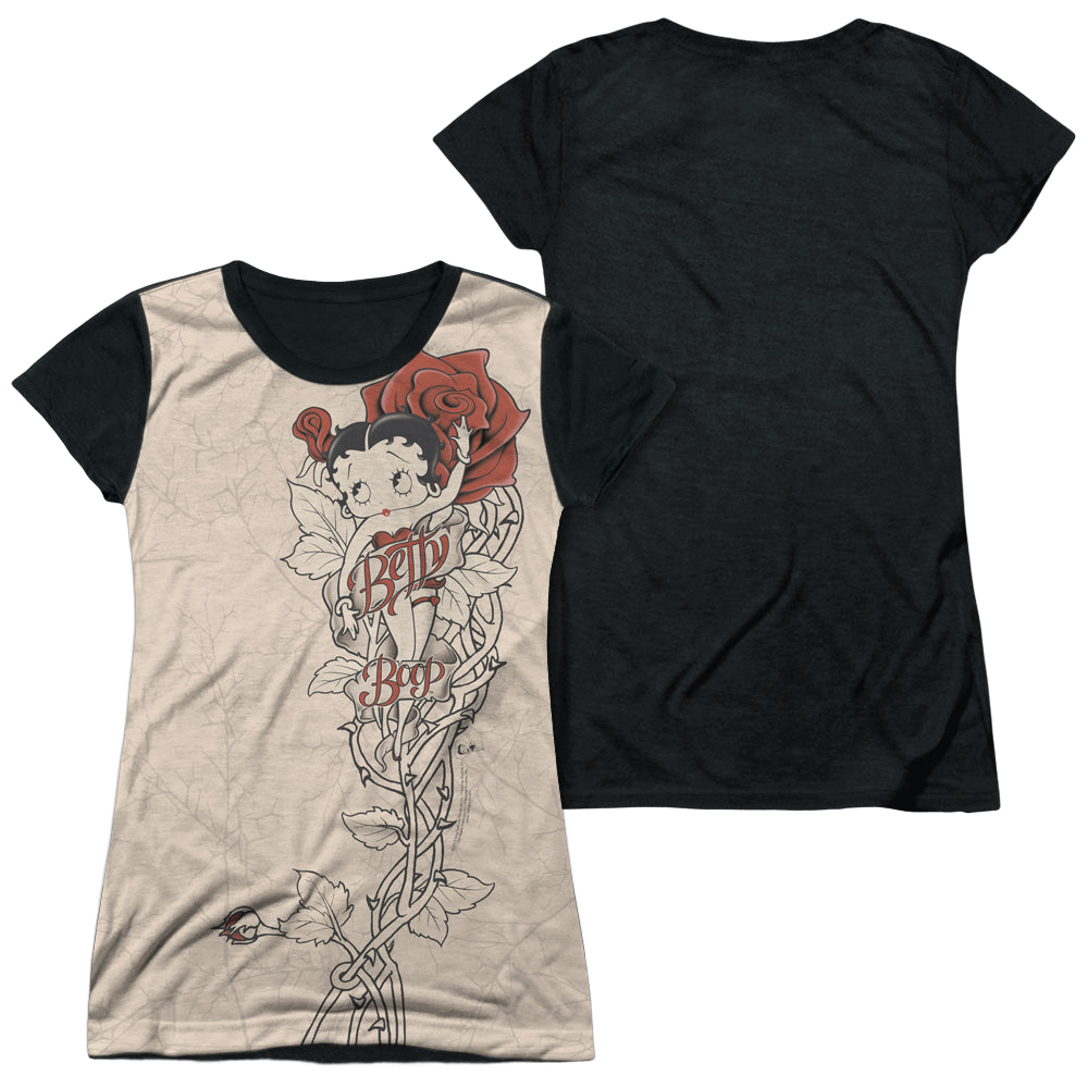 Betty Boop Thorn Boop - Juniors Black Back T-Shirt Juniors Black Back T-Shirt Betty Boop   