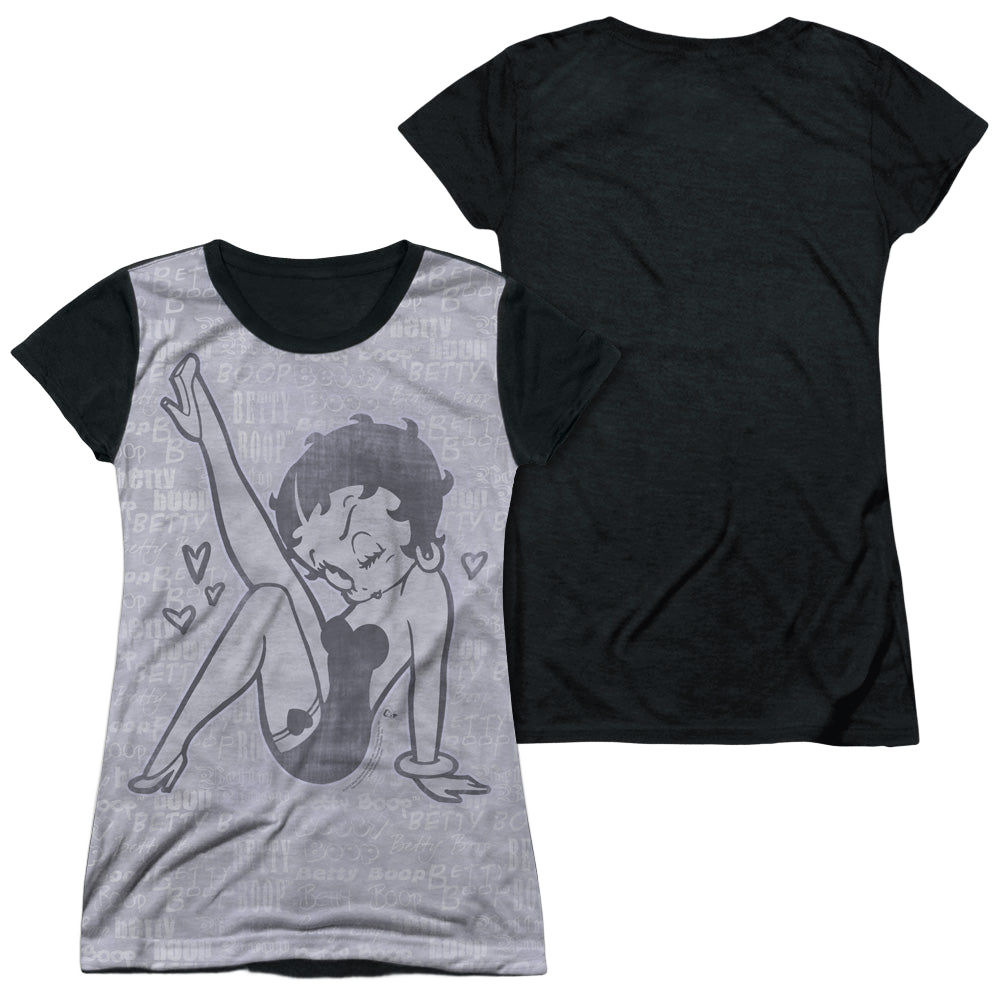 Betty Boop A Leg Up - Juniors Black Back T-Shirt Juniors Black Back T-Shirt Betty Boop   