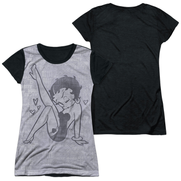 Betty Boop A Leg Up - Juniors Black Back T-Shirt Juniors Black Back T-Shirt Betty Boop   