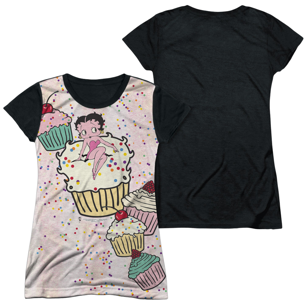 Betty Boop Cake Boop - Juniors Black Back T-Shirt Juniors Black Back T-Shirt Betty Boop   
