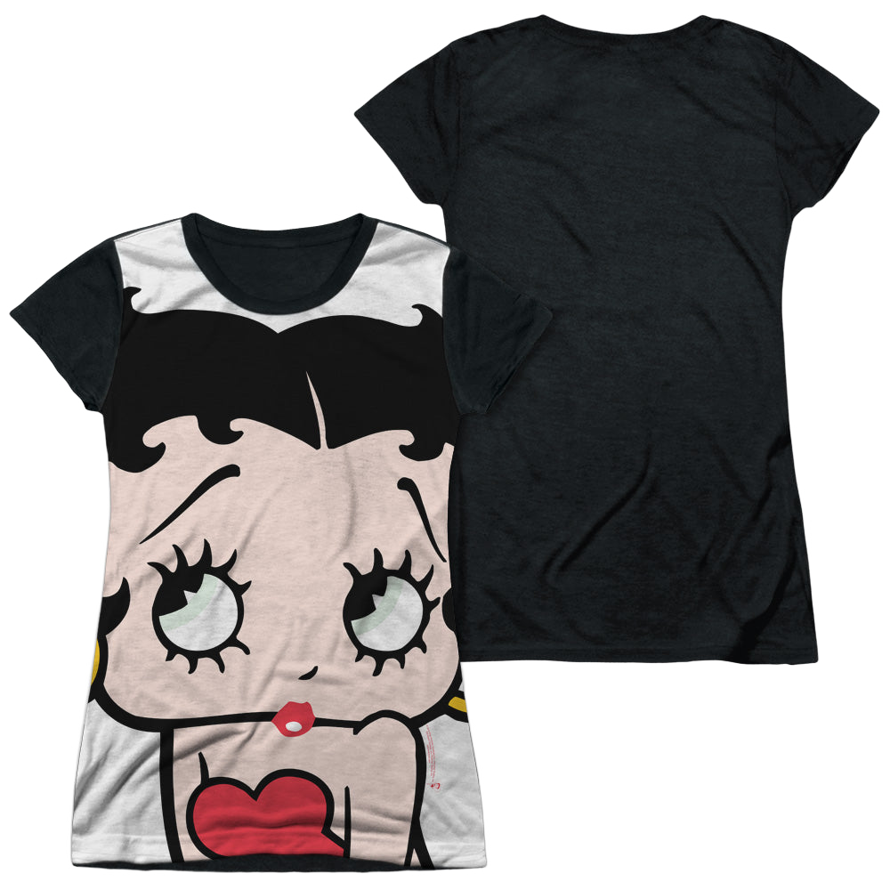 Betty Boop Big Boop Head - Juniors Black Back T-Shirt Juniors Black Back T-Shirt Betty Boop   