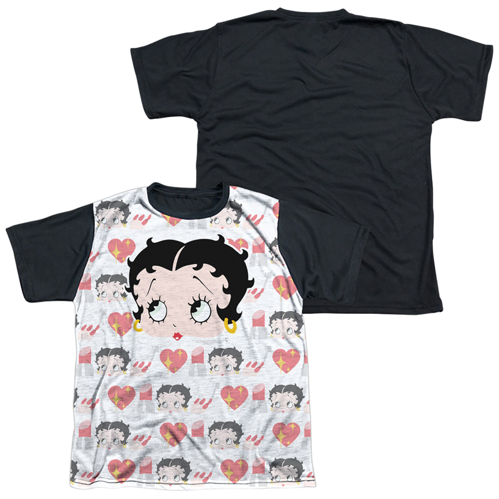Betty Boop Symbol Sub - Youth Black Back T-Shirt Youth Black Back T-Shirt (Ages 8-12) Betty Boop   