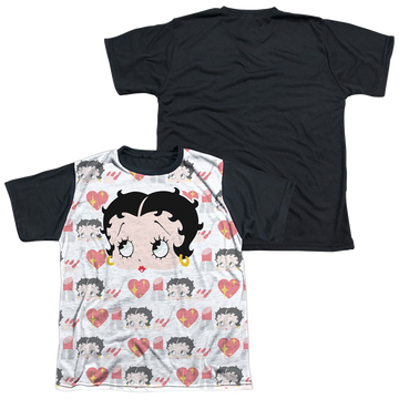 Betty Boop Symbol Sub youth black back t-shirt for ages 8 to 12