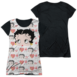 Betty Boop Symbol Sub - Juniors Black Back T-Shirt Juniors Black Back T-Shirt Betty Boop   