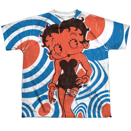 Betty Boop Mod Rings - Youth All-Over Print T-Shirt Youth All-Over Print T-Shirt (Ages 8-12) Betty Boop   