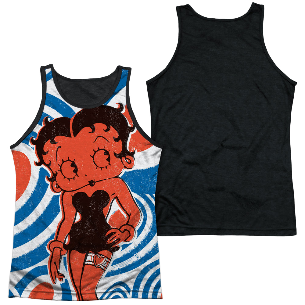 Betty Boop Mod Rings - Men's Black Back Tank Top Men's Black Back Tank Betty Boop   