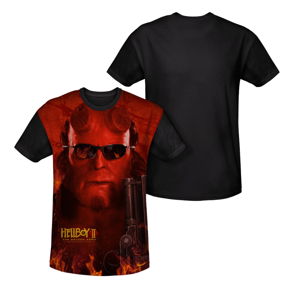 Hellboy 2 The Golden Army Big Red - Youth Black Back T-Shirt Youth Black Back T-Shirt (Ages 8-12) Hellboy   