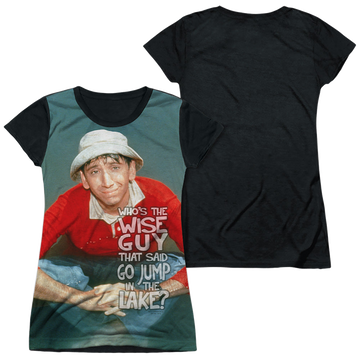 Gilligan's Island Jump In The Lake juniors black back t-shirt