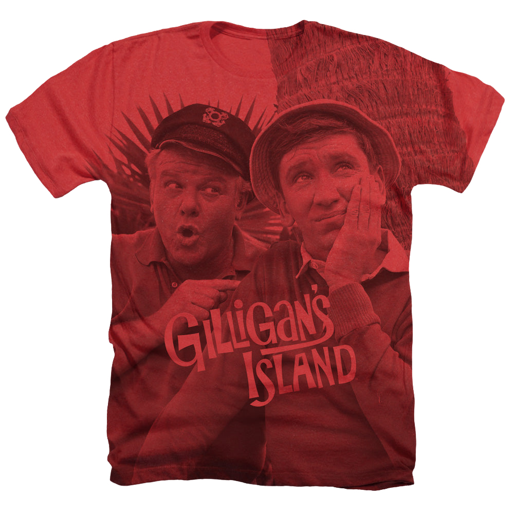 Gilligan's Island Gilligan And The Skipper - Men's All-Over Heather T-Shirt Men's All-Over Heather T-Shirt Gilligan's Island   