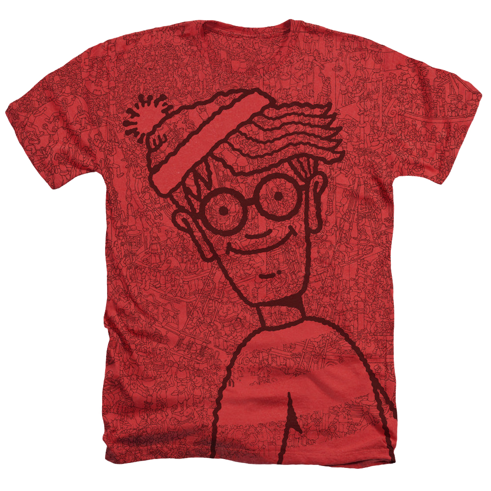 Where's Waldo Walk In Toyland - Men's All-Over Heather T-Shirt Men's All-Over Heather T-Shirt Where's Waldo   