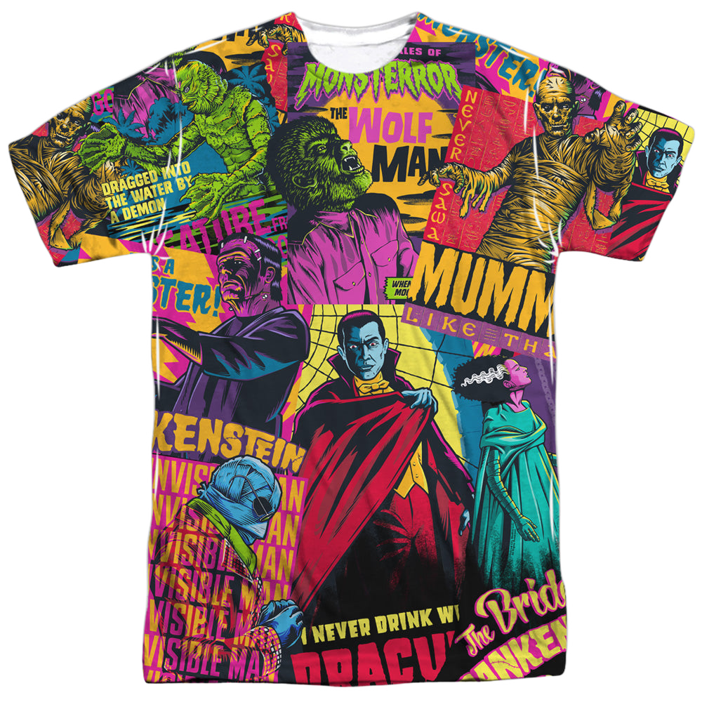 Universal Monsters Poster Mash - Men's All-Over Print T-Shirt Men's All-Over Print T-Shirt Universal Monsters   