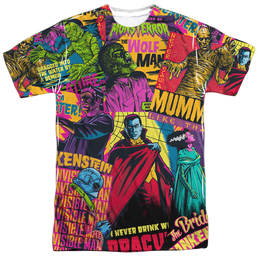 Universal Monsters Poster Mash - Men's All-Over Print T-Shirt Men's All-Over Print T-Shirt Universal Monsters   