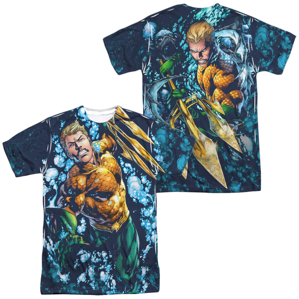 Aquaman Trident (Front/Back Print) - Men's All-Over Print T-Shirt Men's All-Over Print T-Shirt Aquaman   