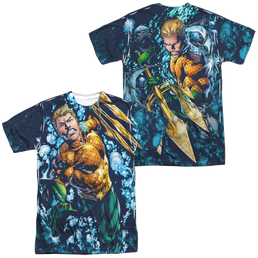 Aquaman Trident (Front/Back Print) - Men's All-Over Print T-Shirt Men's All-Over Print T-Shirt Aquaman   
