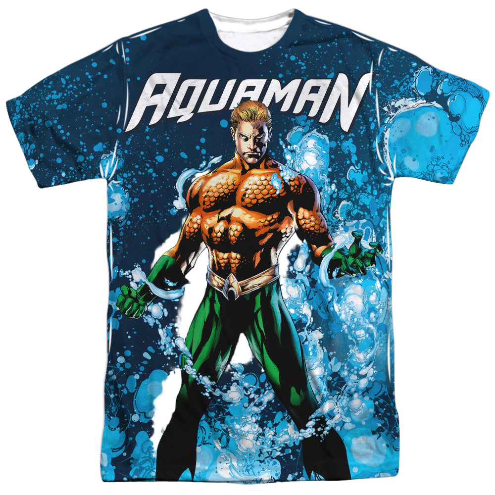 Aquaman Bubbles Everywhere - Men's All-Over Print T-Shirt Men's All-Over Print T-Shirt Aquaman   