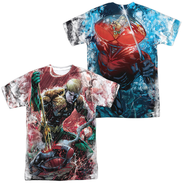 Aquaman Aquaman Vs Manta (Front/Back Print) - Men's All-Over Print T-Shirt Men's All-Over Print T-Shirt Aquaman   