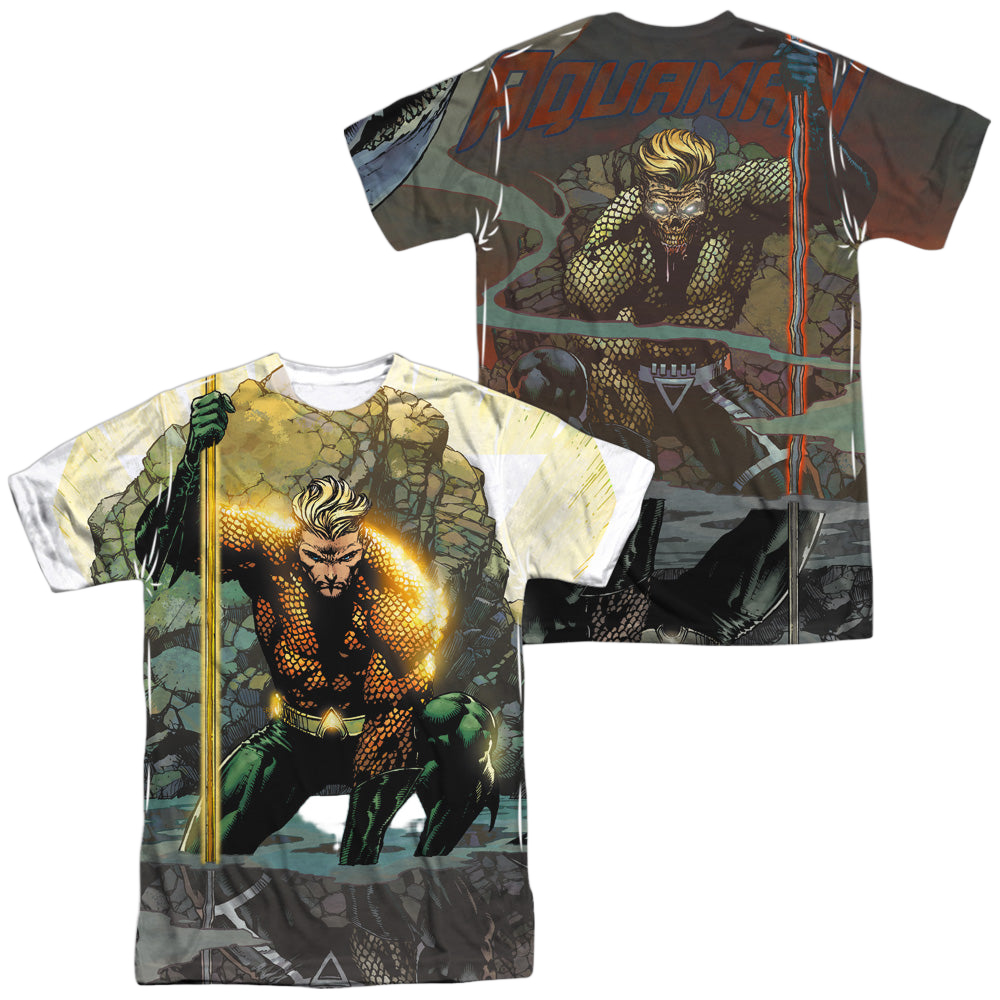Aquaman Good Vs Evil (Front/Back Print) - Men's All-Over Print T-Shirt Men's All-Over Print T-Shirt Aquaman   
