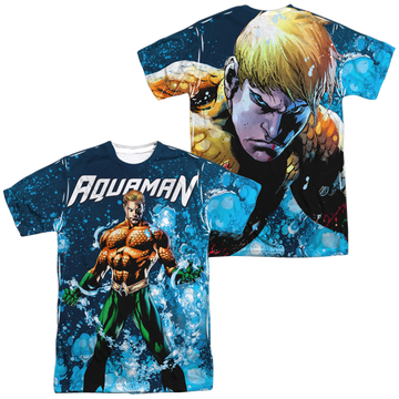 Aquaman Bubbles Everywhere (Front/Back Print) - Men's All-Over Print T-Shirt Men's All-Over Print T-Shirt Aquaman   