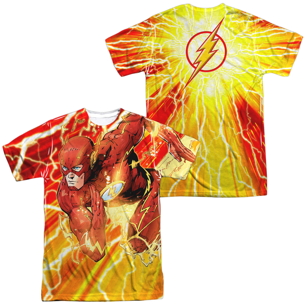 Flash, The Lightning Dash (Front/Back Print) - Men's All-Over Print T-Shirt Men's All-Over Print T-Shirt Flash, The   