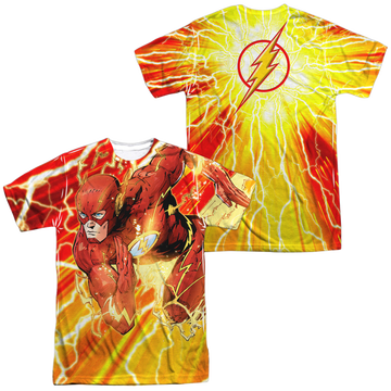 Flash, The Lightning Dash (Front/Back Print) - Men's All-Over Print T-Shirt Men's All-Over Print T-Shirt The Flash   