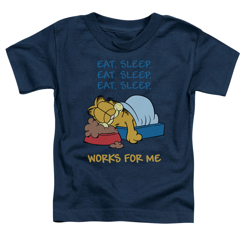 Garfield Works For Me - Kid's T-Shirt Kid's T-Shirt (Ages 4-7) Garfield   