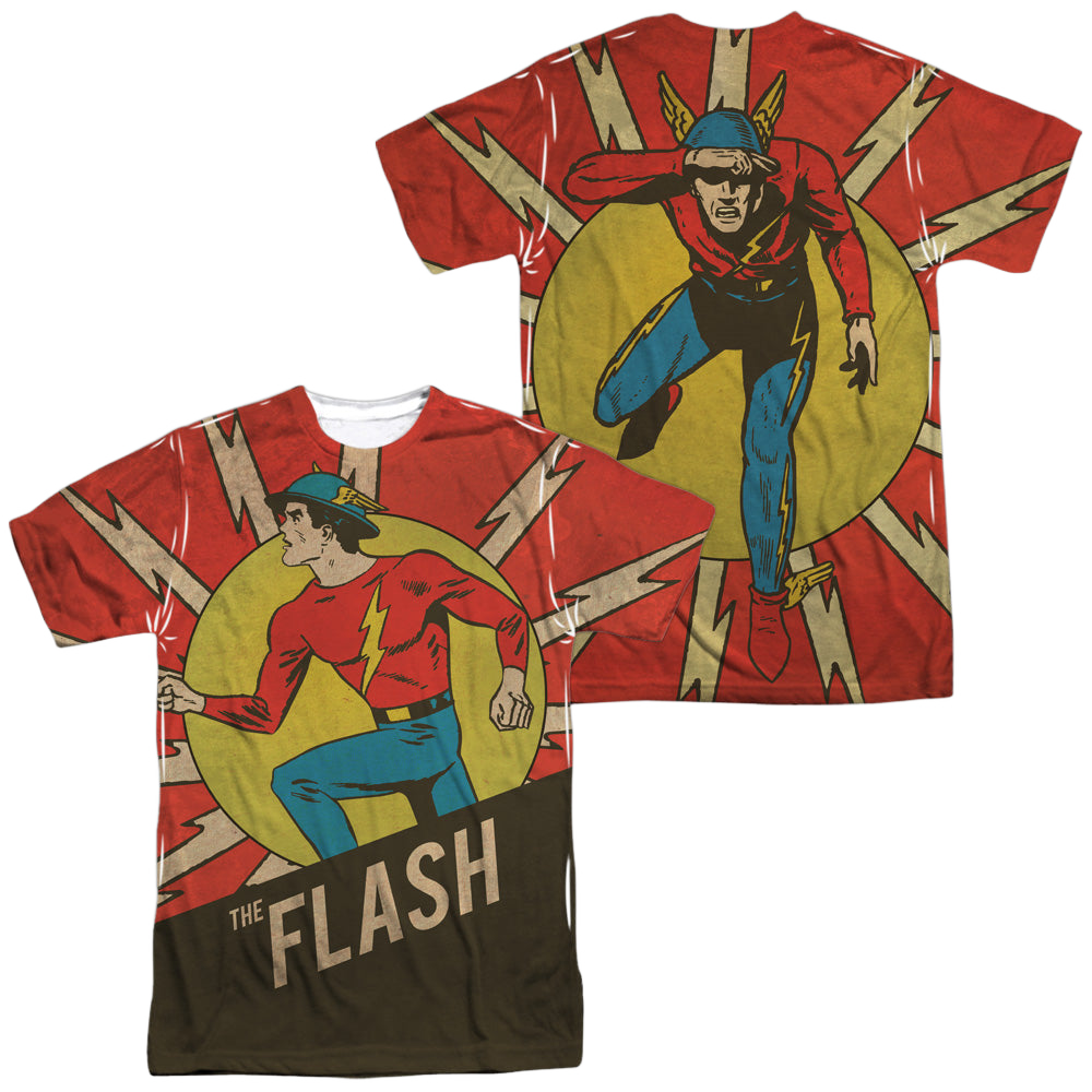 Flash, The Vintage Comic Flash (Front/Back Print) - Men's All-Over Print T-Shirt Men's All-Over Print T-Shirt The Flash   