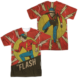 Flash, The Vintage Comic Flash (Front/Back Print) - Men's All-Over Print T-Shirt Men's All-Over Print T-Shirt The Flash   