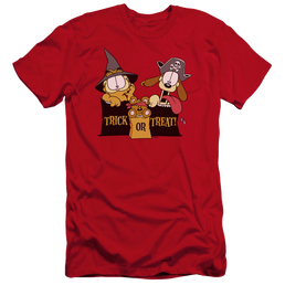 Garfield Trick Or Treat - Men's Premium Slim Fit T-Shirt Men's Premium Slim Fit T-Shirt Garfield   