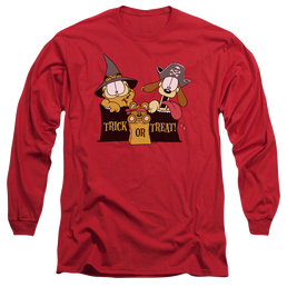 Garfield Trick Or Treat - Men's Long Sleeve T-Shirt Men's Long Sleeve T-Shirt Garfield   
