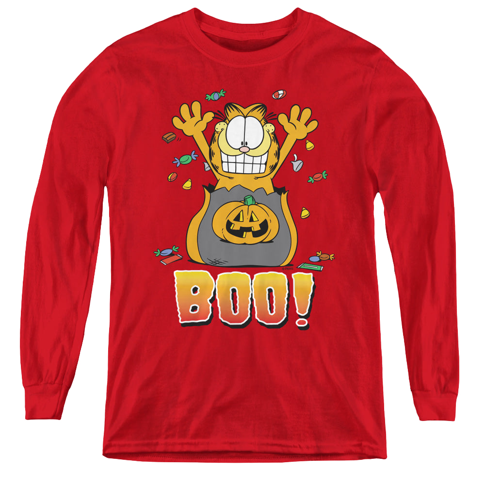 Garfield Boo! - Youth Long Sleeve T-Shirt Youth Long Sleeve T-Shirt Garfield   