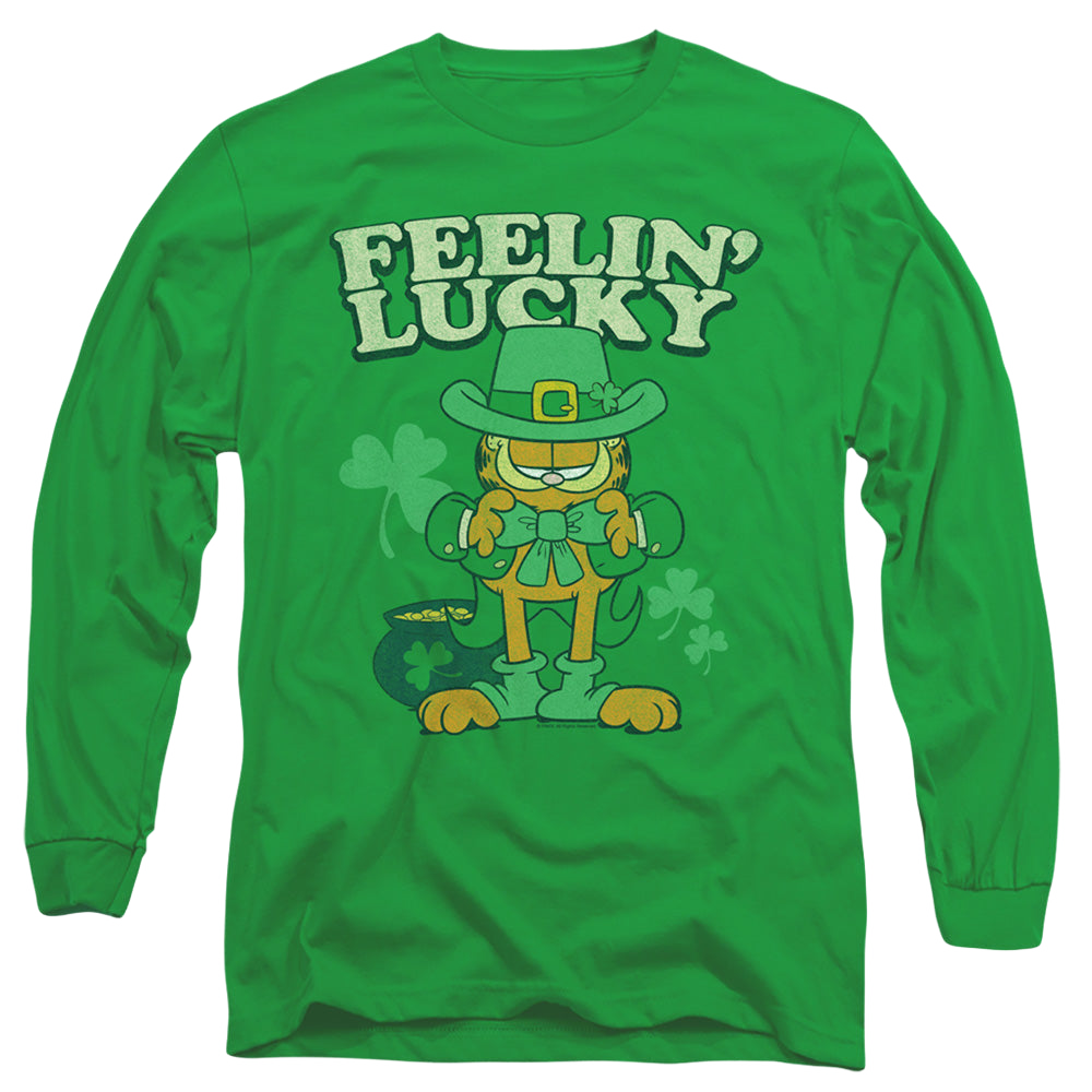 Garfield Feelin Lucky - Men's Long Sleeve T-Shirt Men's Long Sleeve T-Shirt Garfield   